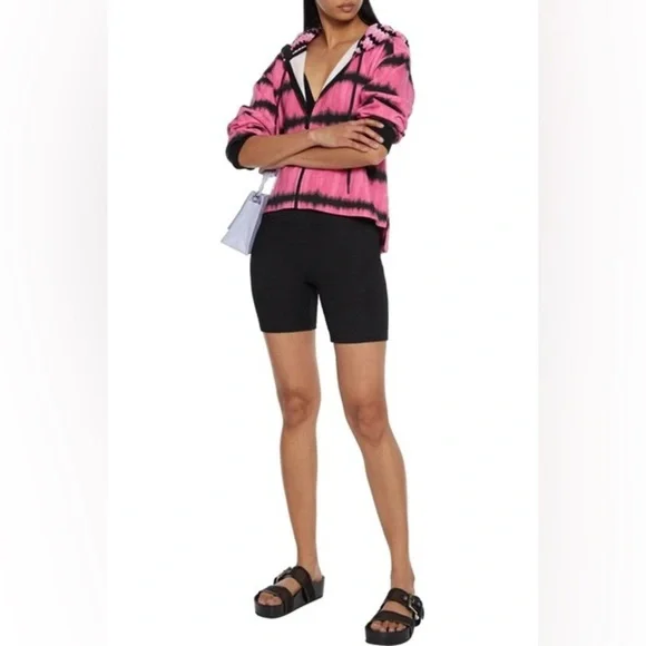 Alice + Olivia Crochet Hooded Tie Dyed Zip-up Hoodie- Cotton Blend - Sma… - Picture 4 of 12